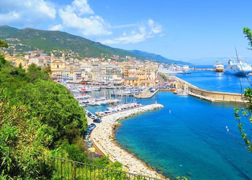 Charmant Studio Climatise Avec Parking, Au Coeur De Pietranera, Plage A 500M, Bastia A 2Km Ville-di-Pietrabugno Extérieur photo